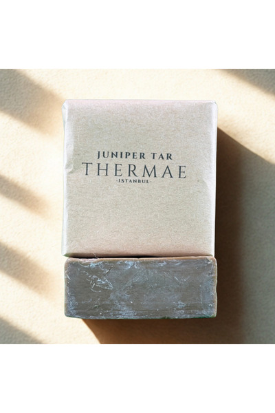 Thermae Doğal Ardıç Katran Sabunu 135-140gr El Yapımı Saç Dökülmesi Kepek Vegan