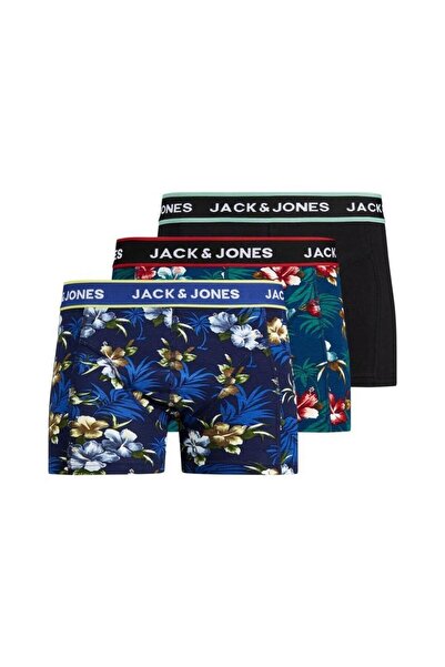 Jack & Jones Jack&jones Flower 3 Pack Ανδρικά Μαύρα Εσώρουχα