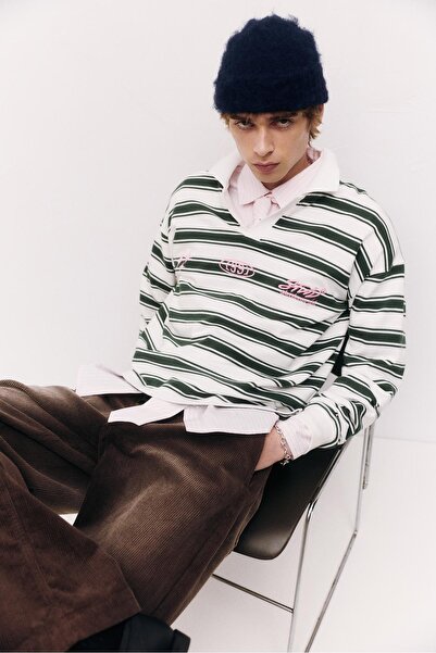 Pull & Bear Çizgili STWD polo yaka tişört