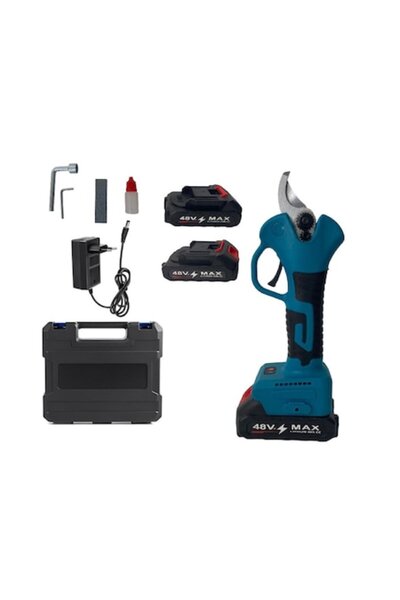 HAPPY JOKER Electric Gardening Pruning Shears, 2×48V Batteries, Carbon/Tungst...