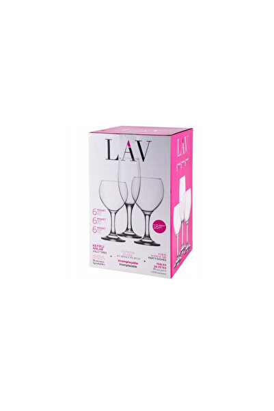LAV Set de 18 pahare pentru vin și șampanie (190/210/260 ml) - Misket