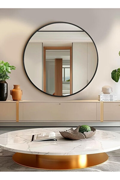 Taimi Extra Large Mirror with Stylish Backlit Design 80cm- For Makeup, Dressing Room, Living Room,Black