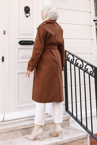 Modamihram Κασετίνα με ζώνη καφέ 19271