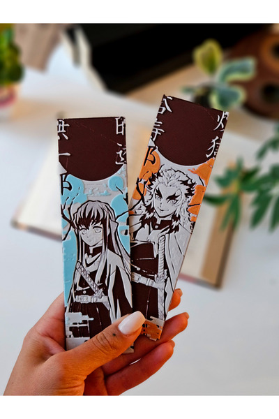 Anka Atolye Demon Slayer Rengoku & Muichiro 2'li Kitap Ayracı Seti – Anime / ...
