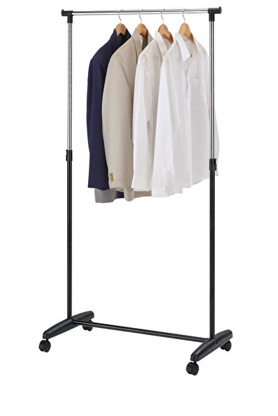 UnicSpot Simple clothes stand, black, 85x43x95-160 cm