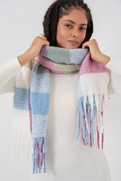 Bigdart Eșarfă groasă cu textura moale pentru femei 15951 - pudră