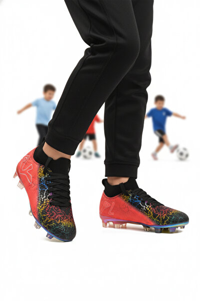 Playup Black Fuchsia Ankle Socks Boys' Football Boots Fk-252-153 F