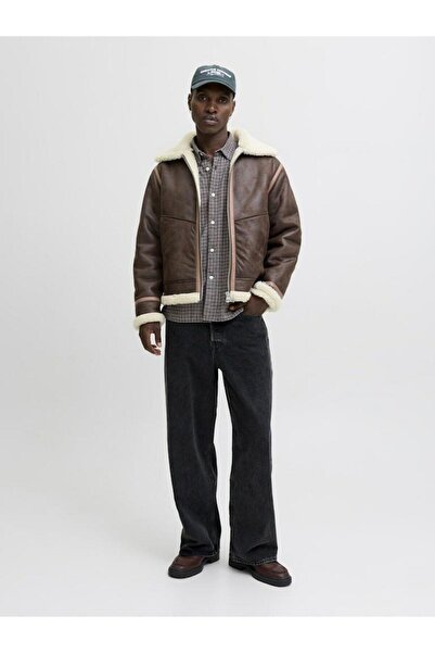 Jack & Jones Ανδρικό μπουφάν από συνθετικό δέρμα Jack Jones Liverpool Aviator 12282948