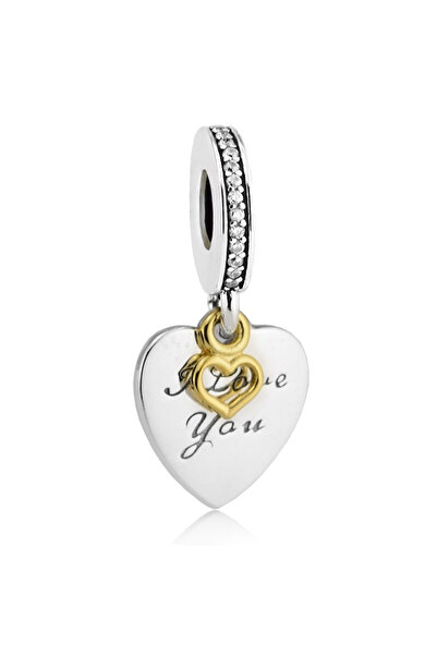 Bijuterii Nadiela 925 Silver Talisman, Charm for bracelets – I love you forever