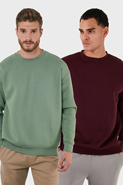 Buratti Ανδρικό φούτερ Regular Fit Crew Neck με λουράκια, συσκευασία 2 τεμαχίων SWEAT 5905255S2