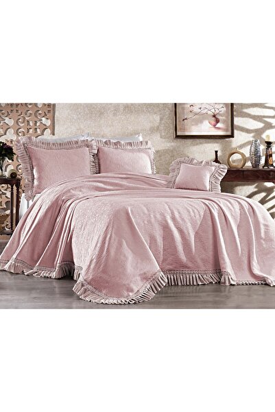 Storish Dante Çift Kişilik Yatak Örtüsü Pudra