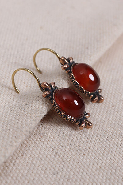 Süspüs Accessories Authentic Earrings with Agate Stone