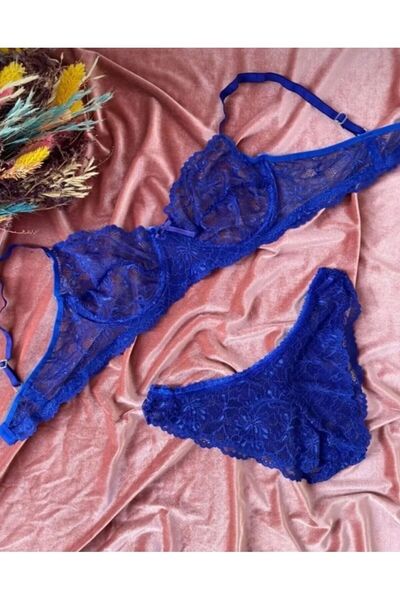 ESİLORA Seksi Dantelli Günlük Yumuşak Etkileyici Sütyen Külot Iç Çamaşır Takı...