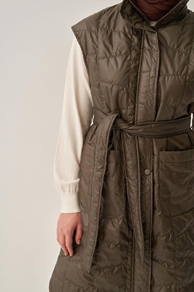 ALLDAY Kuşaklı Kapitone Yelek