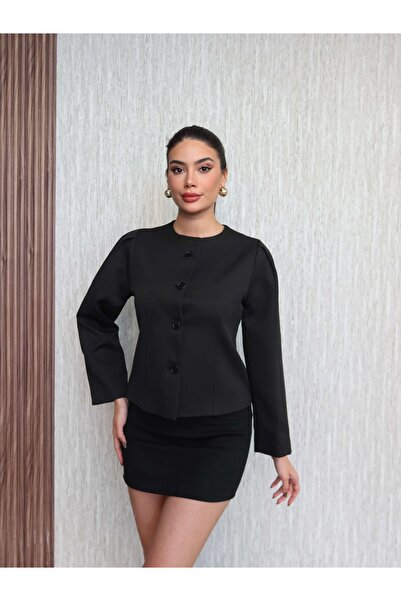 ESRAHELVACI Jachetă cu nasturi și cleme pe umăr