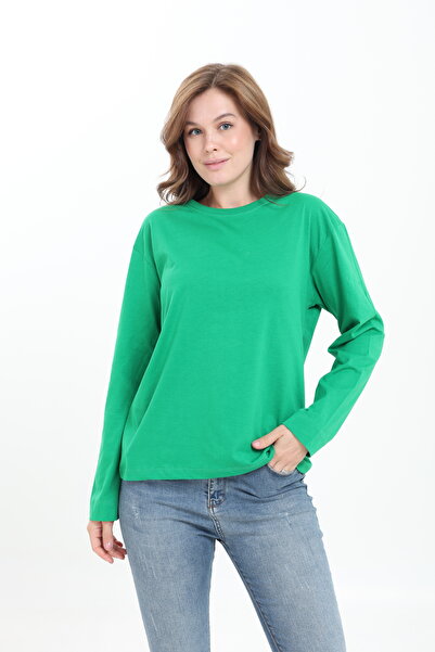 Tight Lady Μακρυμάνικο μπλουζάκι από 100% οργανικό βαμβάκι με μαλακή υφή, άνετη εφαρμογή και χτενισμένο βαμβακερό λαιμόκοψη