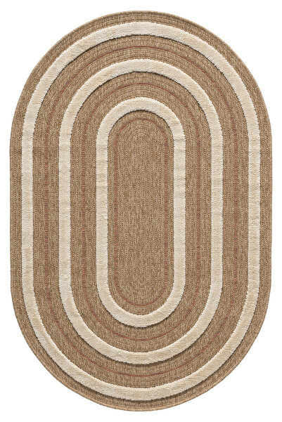 SEYRAN HALI Marakeş Taba Oval Halı Salon Oturma Odası Çocuk Odası Yatak Odası...