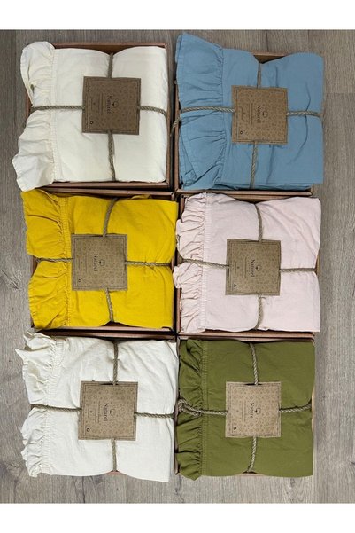 Naturel Collection Ruffled Baby Bedding Set Natural 100% Cotton
