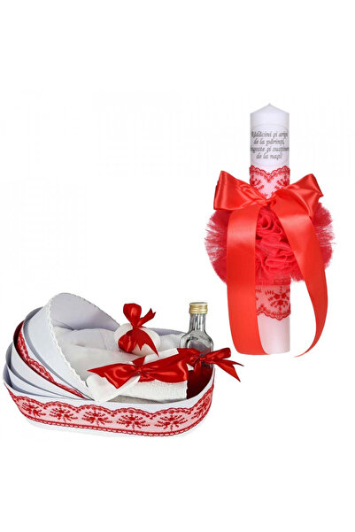 BebeNou Σετ Λαμπάδας & Συνόλου Βάπτισης για Κορίτσια - C1073