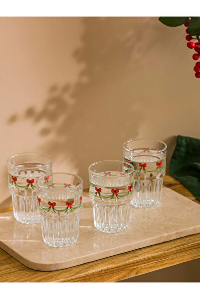 LC Waikiki LCW HOME Floral Printed Glass Cup Set of 4 380 Ml