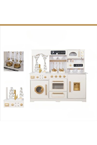 ideal STORE idealSTORE Bucătărie de joacă din lemn pentru copii, 109 x 102 x 32 cm