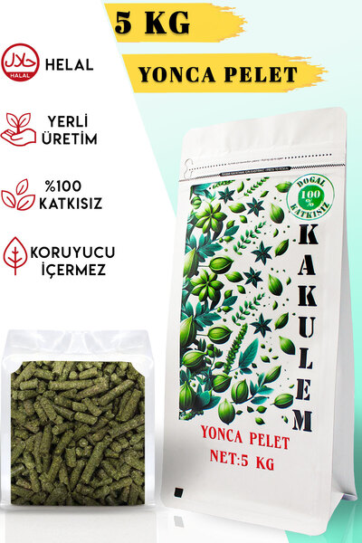 Kakulem SERTİFİKALI Tavşan Hamster Kemirgen Yonca Pelet Yem 5 KG