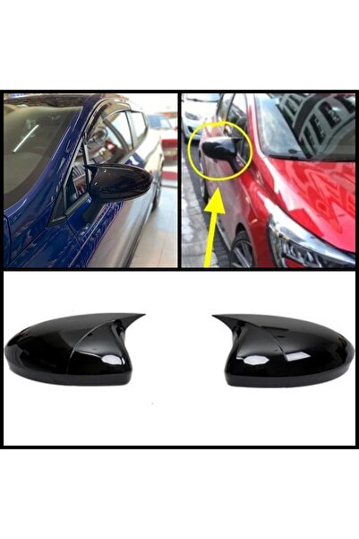 Sheyzen Renault Clio 5 Batman Yarasa Ayna Kapağı Parlak Siyah 2019-2025