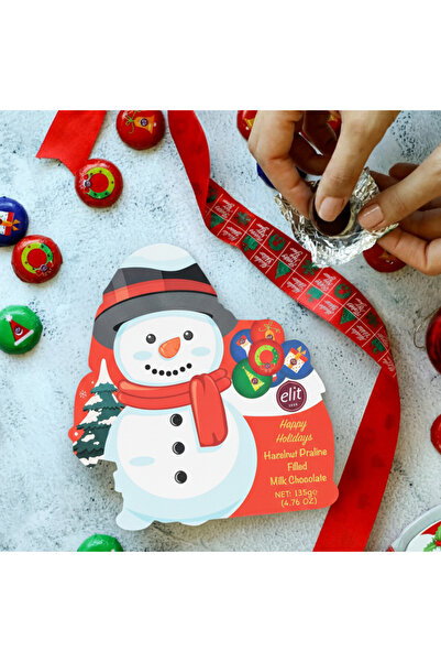 Elit Çikolata Advent Calender Madlen 140g (2) Kardan Adam Pralin Dolgulu Sütlü Çikolata 135g (2) 4’lu Set