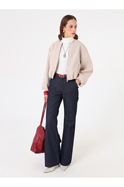 Refka Κοντό παλτό με μανίκια με φερμουάρ - Μπεζ -