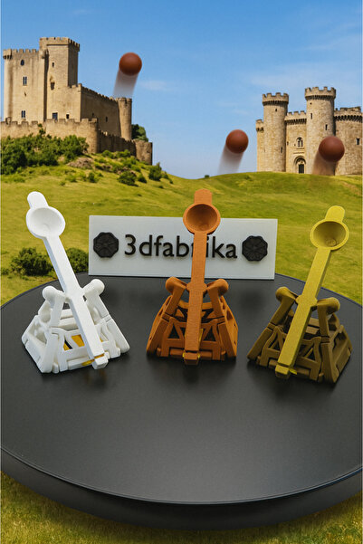 MODA Mini Mancınık Masa Oyuncağı – 3D Baskı Dekoratif Atış Makinesi