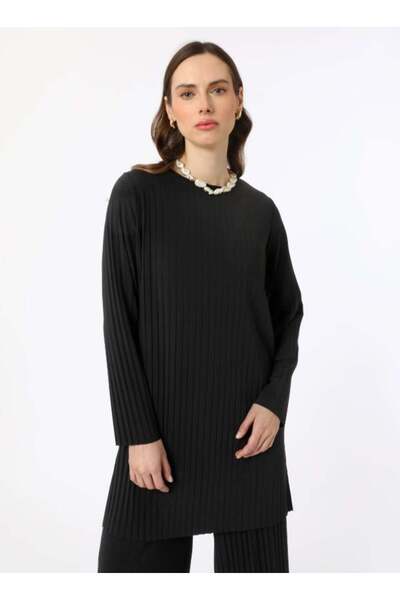 Refka Sandy Fabric Pleated Suit - Black -