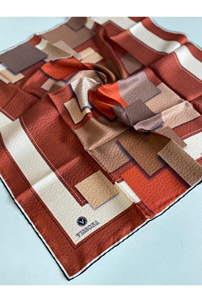 Vissona Μεταξωτό μαντήλι Tivil 17357 - 0014 - 0014 Μοτίβο με υφή ταμπά