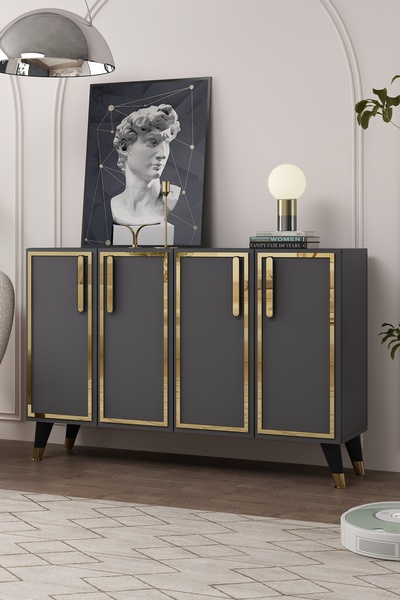 DEMONTE DECOR 8194KM-128DD KONSOL,KAHVE KÖŞESİ,AYAKKABILIK,OFİS EVRAK DOLABI,MUTFAK KİLER DOLABI,TV ÜNİTESİ-AA