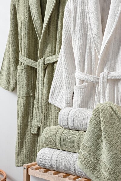 Fiesta Bürümcük Pamuklu Bornoz Seti