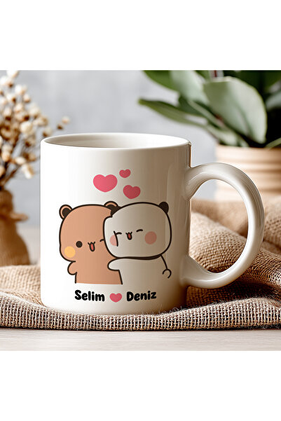 artemoris Sevgiliye Özel İsimli Kupa, Çift Kupası, Sevgiliye Hediye, Sevimli ...