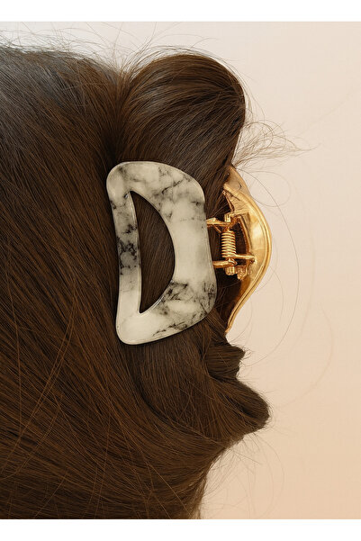 cityvision Korean Style Gray Color Semi Oval 9cm Women's Hairpin - Stylish and Durable