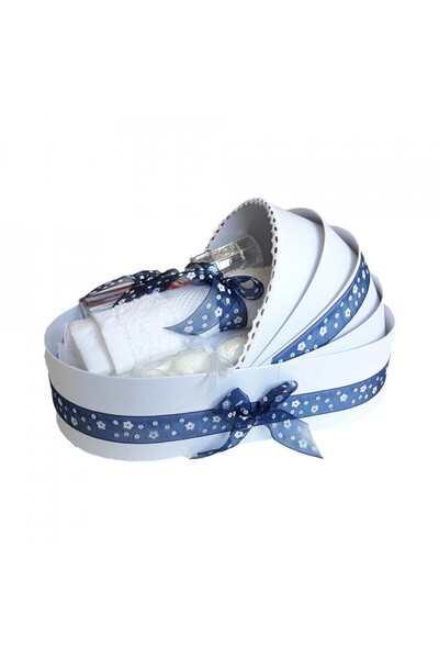 BebeNou Σετ Βάπτισης Denikos® για Αγόρια Landau Navy Bow Z150 NKO1705