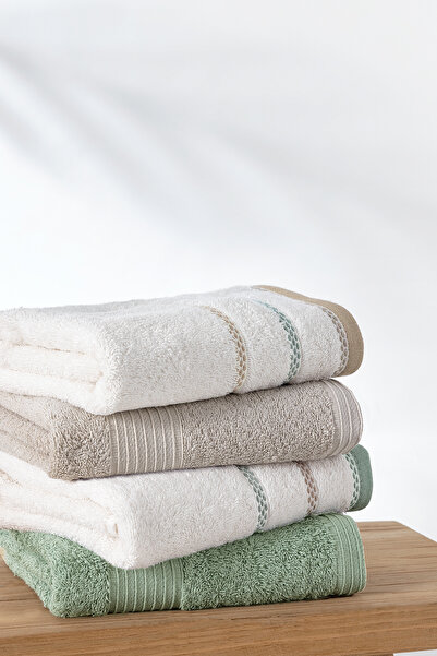 Yataş Harmony 4'lü El / Yüz Havlu Seti - Bej / Adaçayı