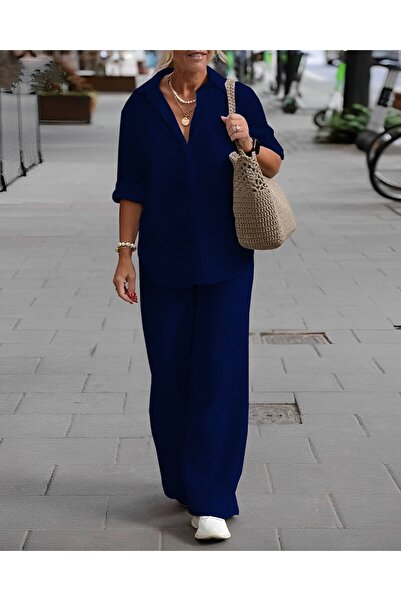 Sacrosa Keten Günlük İkili Takım Alt Üst