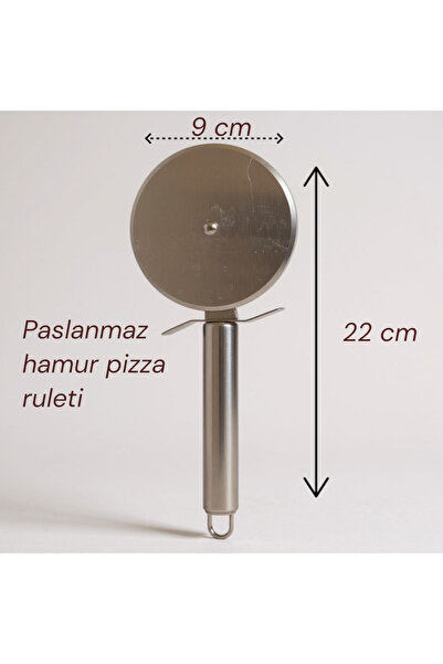 EMPA A V M روليت تقطيع العجين والبيتزا والمعجنات والزلابية بحجم كبير 22 سم