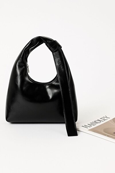 Handley Geantă de umăr și de mână de lux, strălucitoare – cu detaliu de mâner...