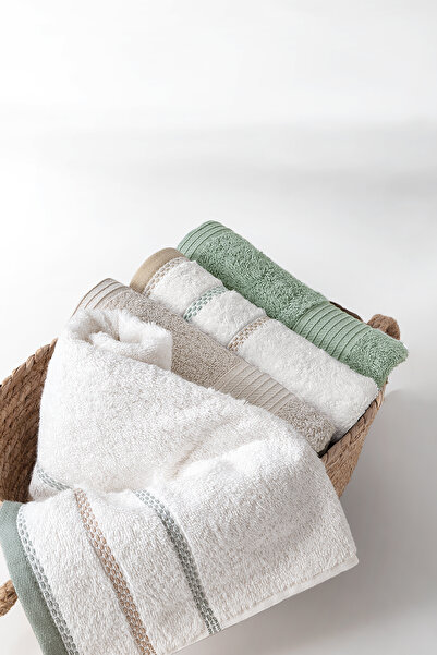 Yataş Harmony 4'lü El / Yüz Havlu Seti - Bej / Adaçayı