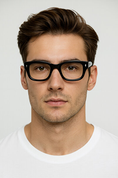 Chunky Frame Marcos Unisex New Season Popular Square Black Framed Blue Block Screen Glasses