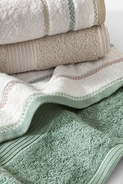 Yataş Harmony 4'lü El / Yüz Havlu Seti - Bej / Adaçayı