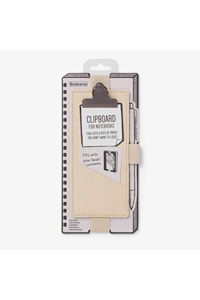 İF Bookaroo Clipboard Klipsli Lastikli Kalemlik Cream