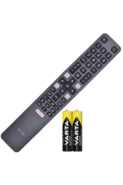 KNTECH KNTECH® remote control, RM-L1508+ for TCL LED/TV, Netflix button, black, batteries included