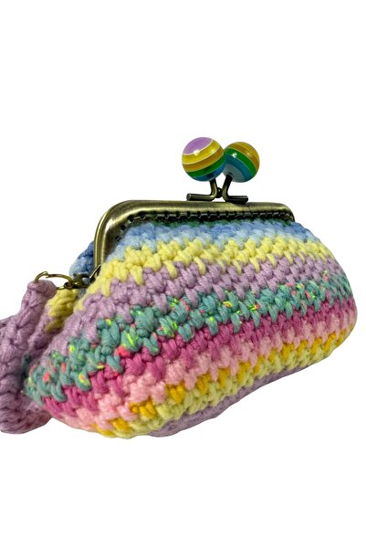 Uretti - Öznur 7392 4246 Hand Knitted Rainbow Model Mini Crossbody Bag