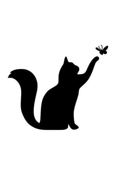 stickerino Autocolant decorativ cu întrerupător - Pisică jucăușă, 10 x 10 cm,...