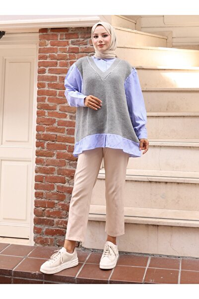 VAV قميص تريكو - رمادي -