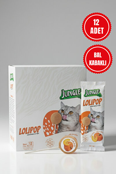 Jungle Kedi Lolipopu Balkabaklı ( 12 ADET )